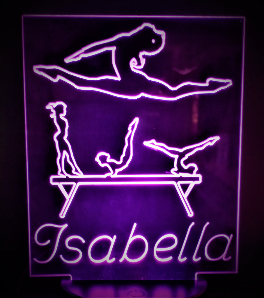 Gymnast Mini LED Acrylic RGB Personalized Lamp - Name It Shop
