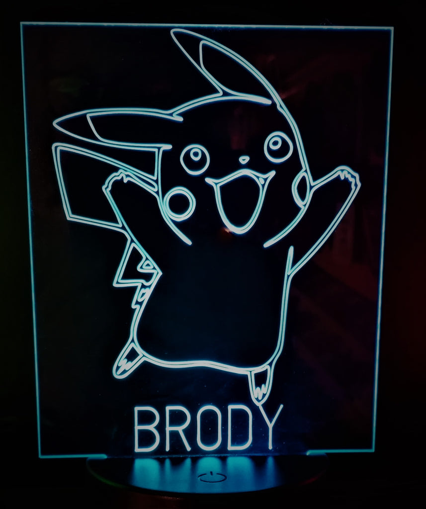 Pokemon Pikachu Mini LED Acrylic RGB Personalized Lamp - Name It Shop
