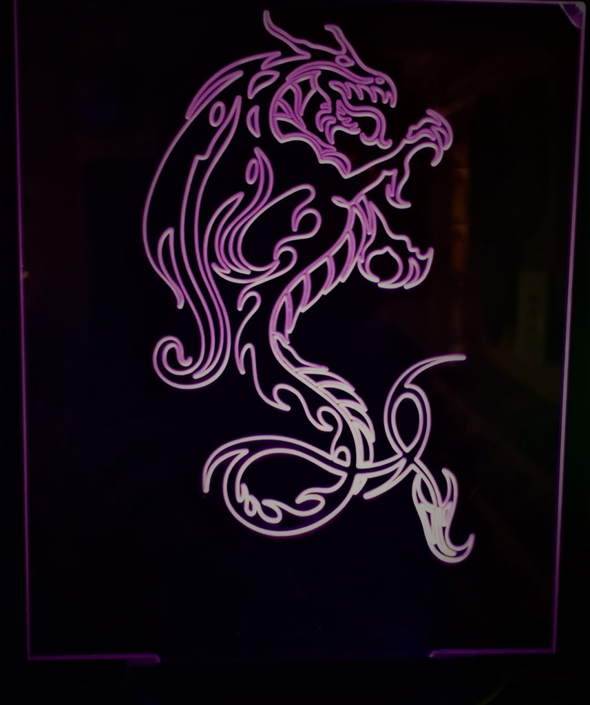 Dragon Mini LED Acrylic RGB Personalized Lamp - Name It Shop