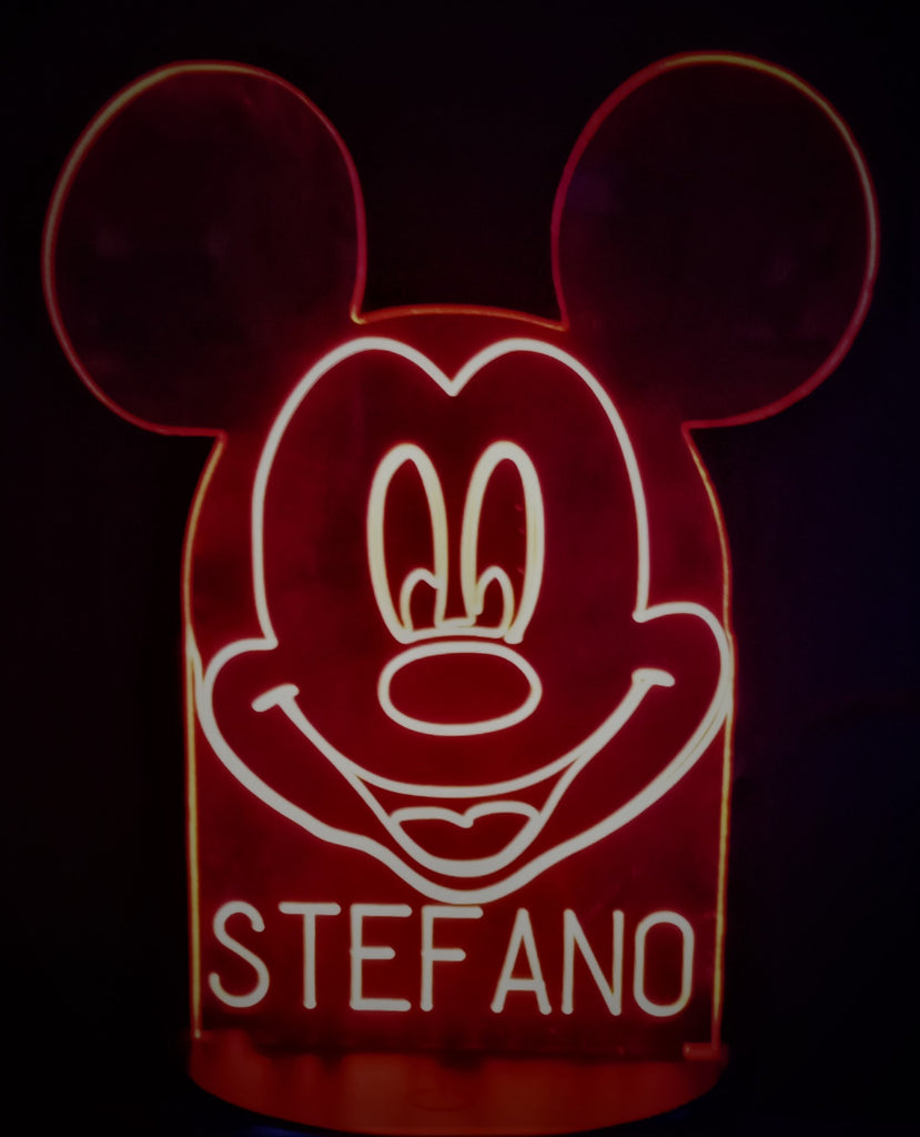 Mickey Mouse Mini LED Acrylic RGB Personalized Lamp - Name It Shop