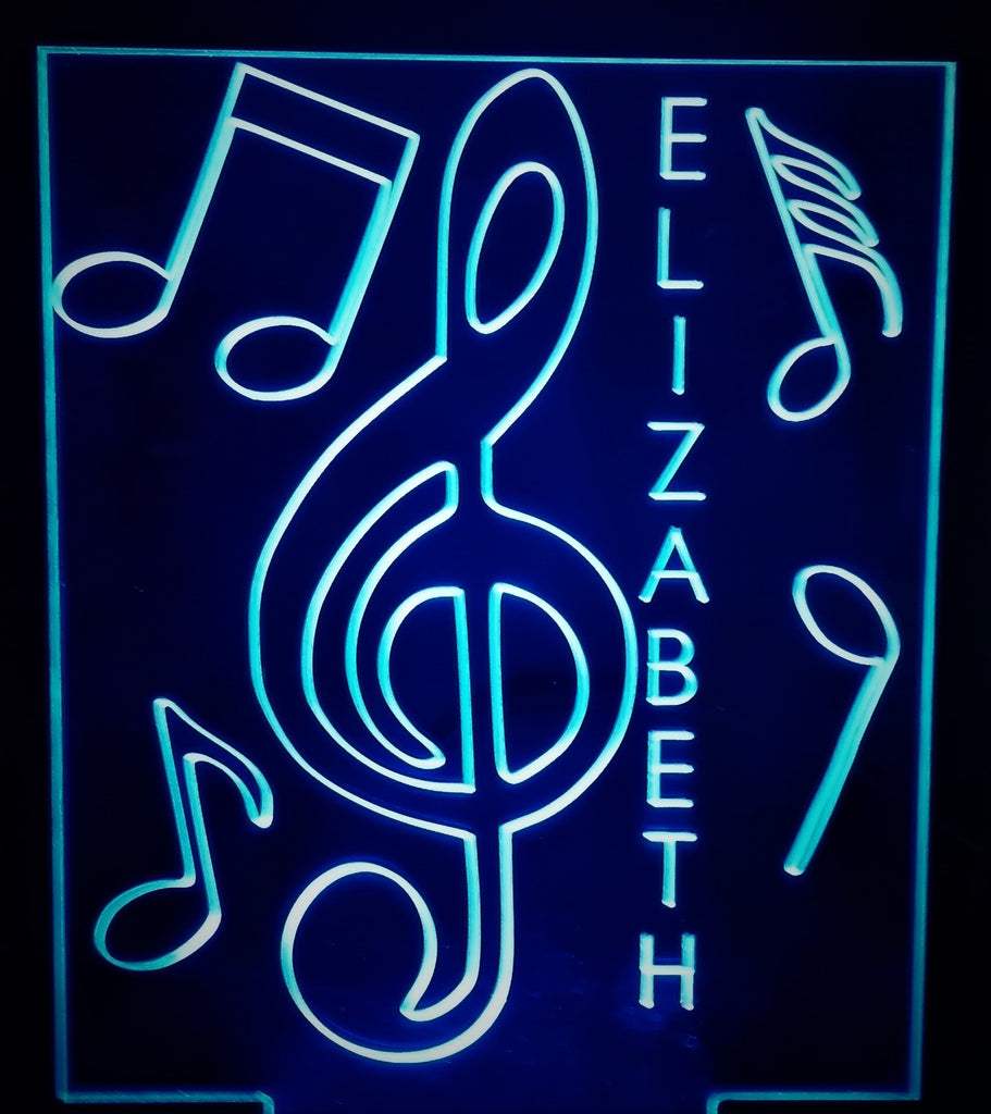 Music Mini LED Acrylic RGB Personalized Lamp - Name It Shop
