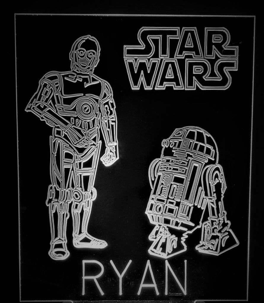 Star Wars Mini LED Acrylic RGB Personalized Lamp - Name It Shop