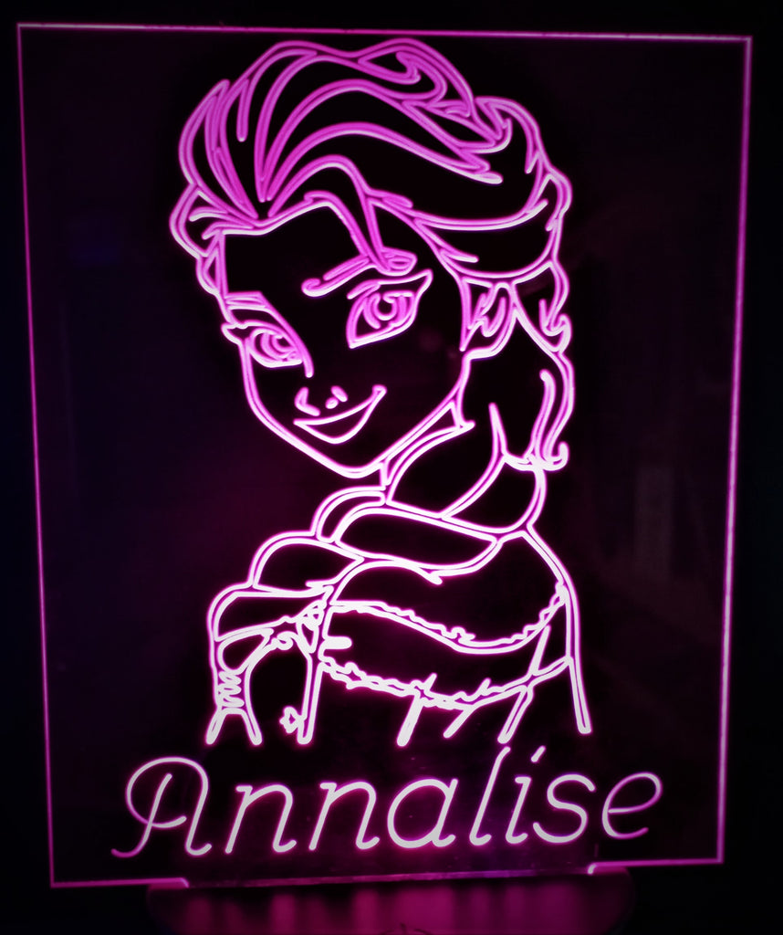 Princess Mini LED Acrylic RGB Personalized Lamp - Name It Shop