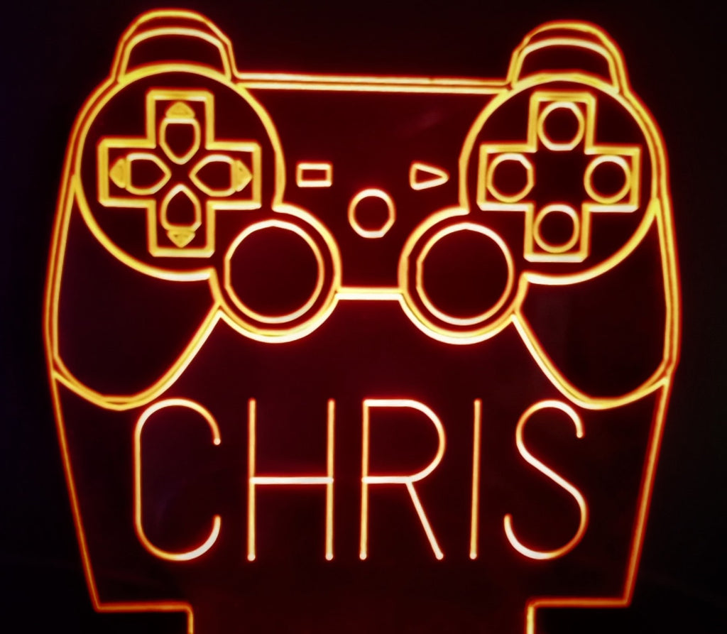 Game Controller Mini LED Acrylic RGB Personalized Lamp - Name It Shop
