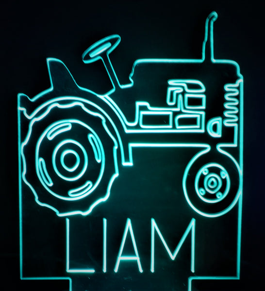 Tractor Mini LED Acrylic RGB Personalized Lamp - Name It Shop