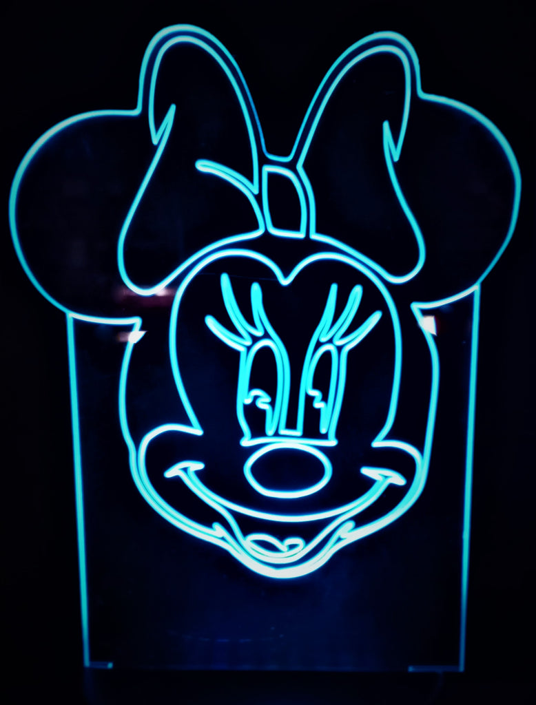 Minnie Mouse Mini LED Acrylic RGB Personalized Lamp - Name It Shop