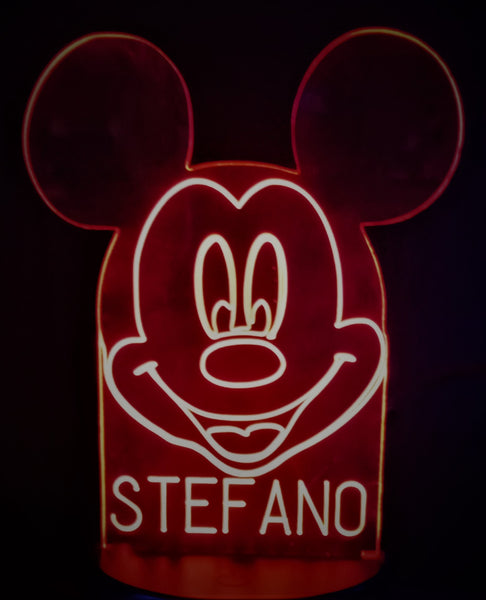 Mickey Mouse Mini LED Acrylic RGB Personalized Lamp - Name It Shop