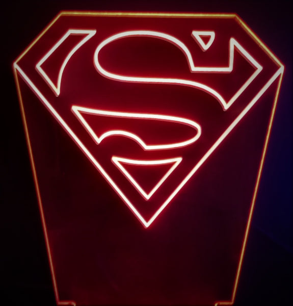 Superman Mini LED Acrylic RGB Personalized Lamp - Name It Shop