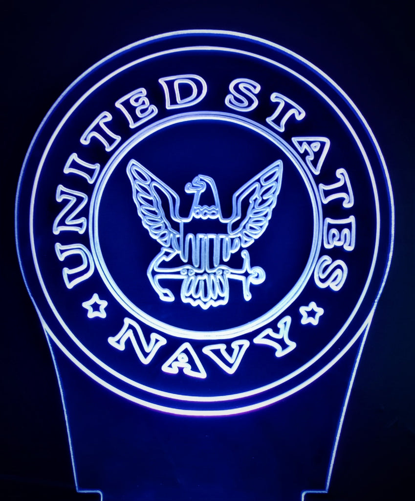 United States Navy Mini LED Acrylic RGB Personalized Lamp - Name It Shop