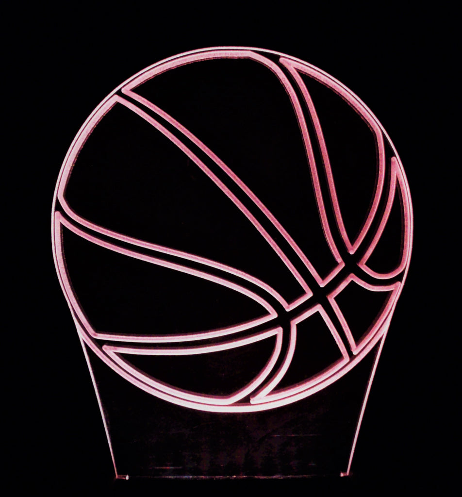 Basketball Mini LED Acrylic RGB Personalized Lamp - Name It Shop