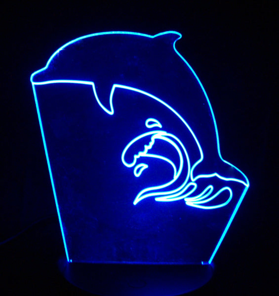 Dolphin Mini LED Acrylic RGB Personalized Lamp - Name It Shop