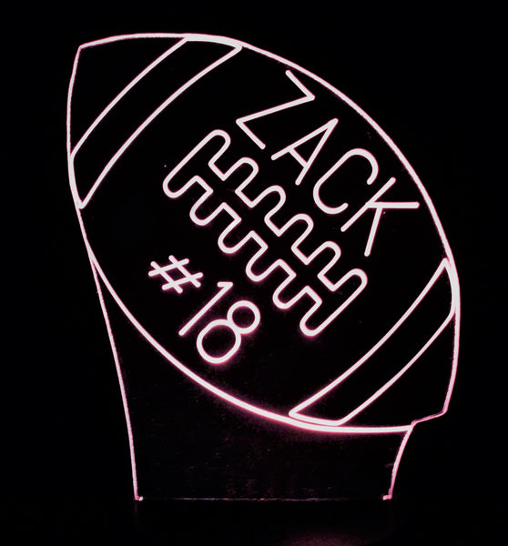 Football Mini LED Acrylic RGB Personalized Lamp - Name It Shop