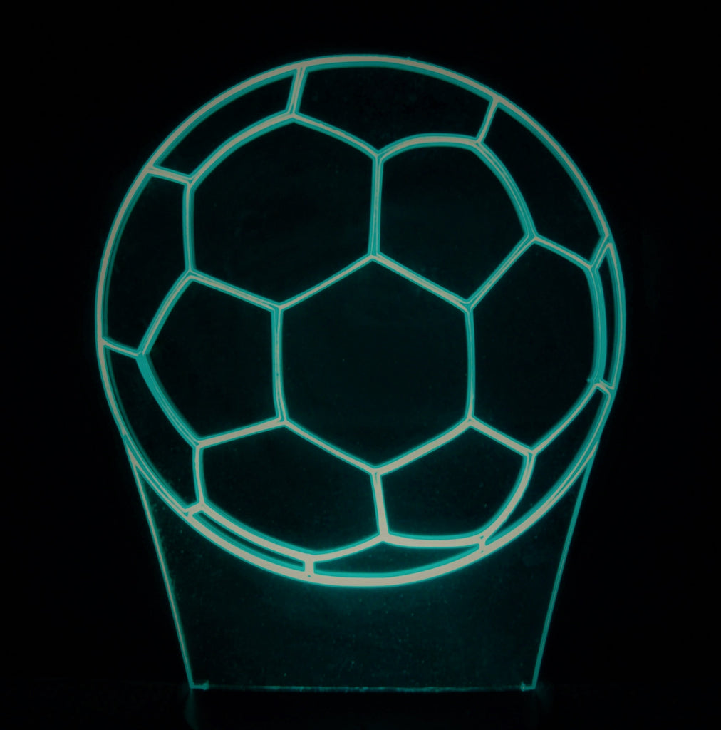 Soccerball Mini LED Acrylic RGB Personalized Lamp - Name It Shop