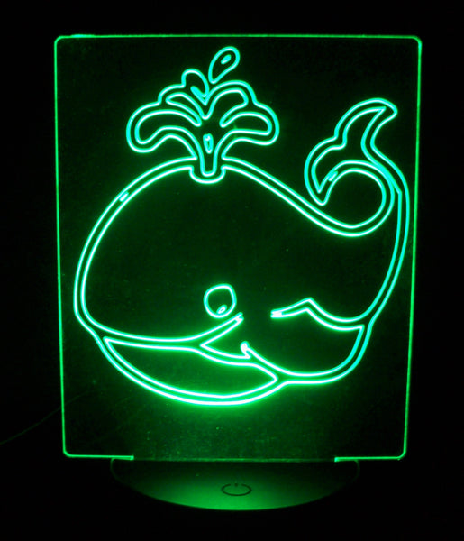 Whale Mini LED Acrylic RGB Personalized Lamp - Name It Shop